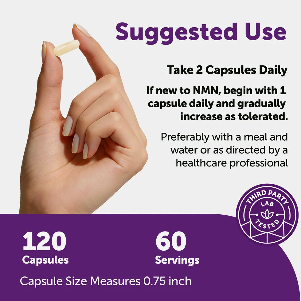 Suggested use: take 2 capsules daily, preferably with a meal and water. 120 capsules, 60 servings, third-party lab tested